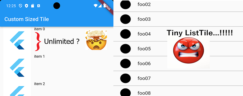 How to increase the height of ListTile in Flutter