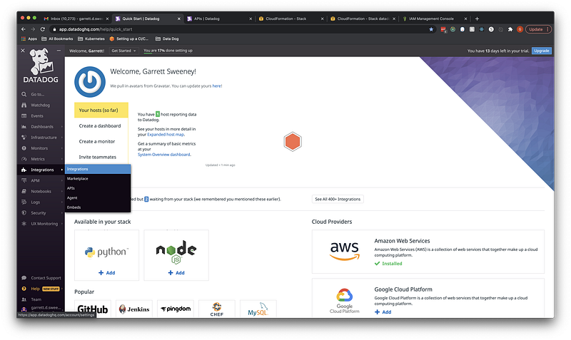 Step By Step with Pictures: Installing the Datadog AWS Integration and ...