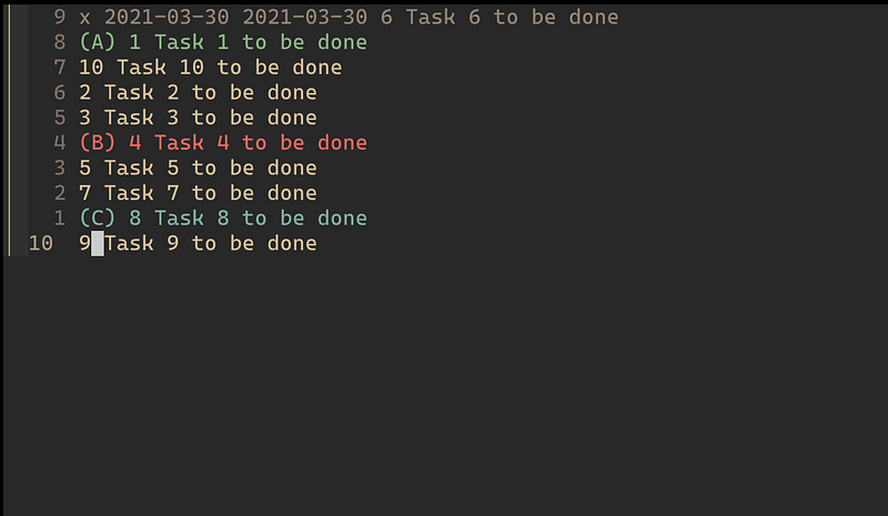 Vim/Neovim — Managing Notes and Todo List
