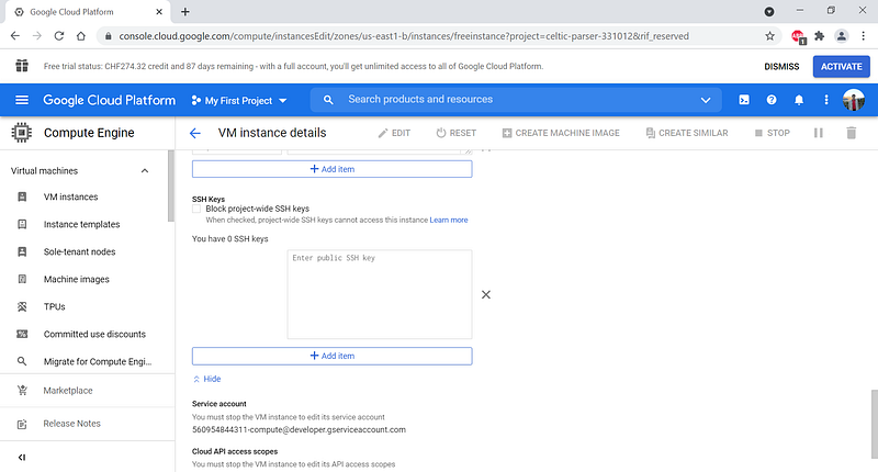 Connect to a free virtual machine on Google Cloud with MobaXterm and ...